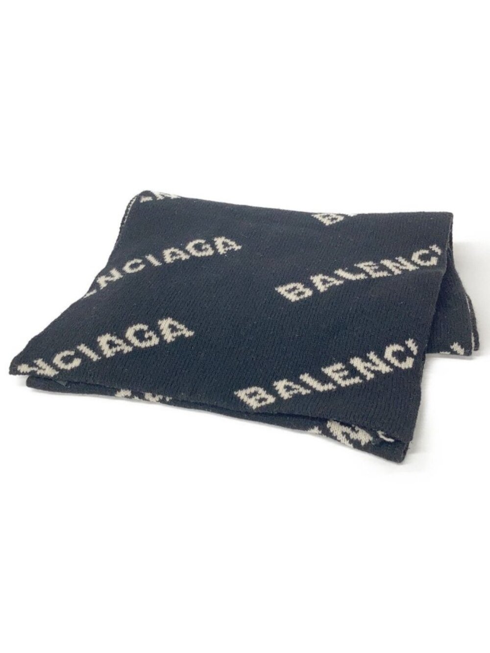 Balenciaga Logo Scarf Black
